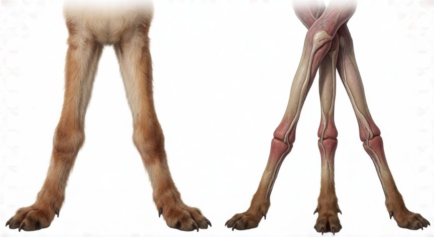 qué animal tiene tres patas, Ilustración científica sobre la simetría y adaptación de extremidades animales