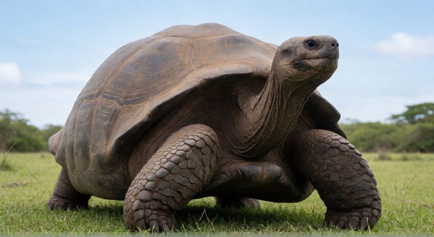 que animal vive mas años, Tortuga gigante de las Galápagos en su hábitat natural