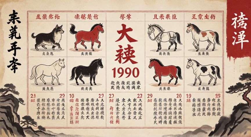 que animal zodiacal es aries, Calendario chino tradicional resaltando el año del caballo y la complejidad de las fechas lunares