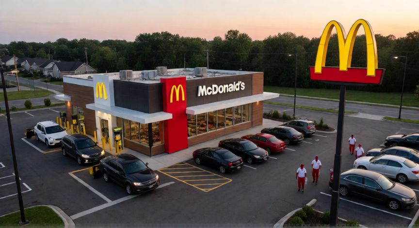 que cambiarías de ray kroc en la búsqueda de su éxito, McDonald's moderno en hora dorada mostrando la escala global de la cadena fundada por Ray Kroc