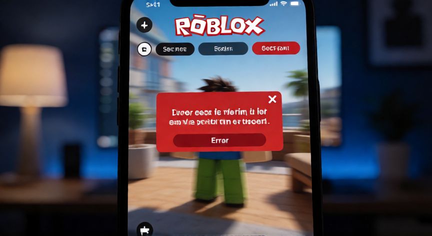 Pantalla de móvil mostrando el error 529 en la aplicación de Roblox