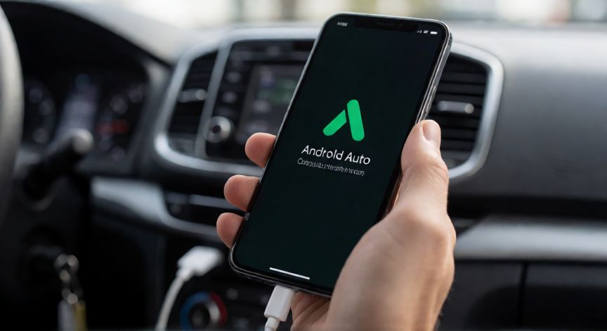 que es android auto y como funciona, Conectando un teléfono móvil al coche mediante cable USB para usar Android Auto