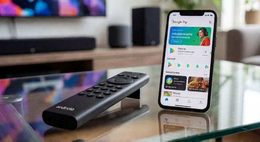 que es android en la tv, Control remoto de Android TV y smartphone con la tienda de aplicaciones