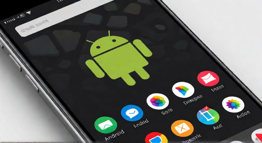 que es android y ios, Pantalla de un teléfono móvil mostrando el sistema operativo Android con iconos de aplicaciones
