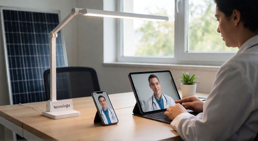 que es la tecnología 4 ejemplos, Ejemplos de tecnología cotidiana como smartphone, LED, paneles solares y telemedicina
