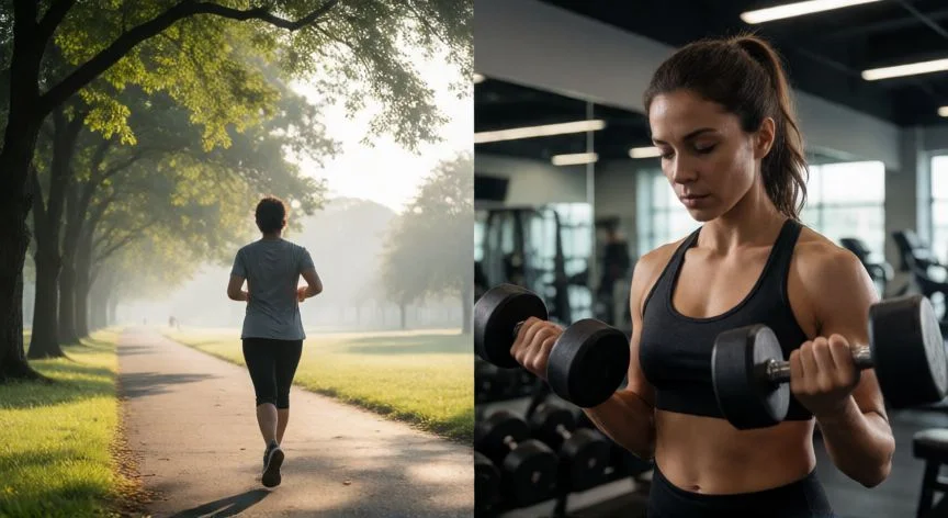 Andar o hacer pesas: el duelo definitivo para tu salud