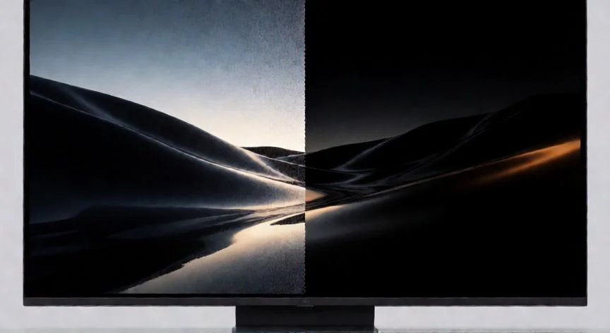 Comparativa visual entre calidad de contraste OLED y nitidez de resolución 2K