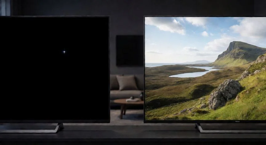 Comparativa visual entre tecnología OLED y HDR en televisores