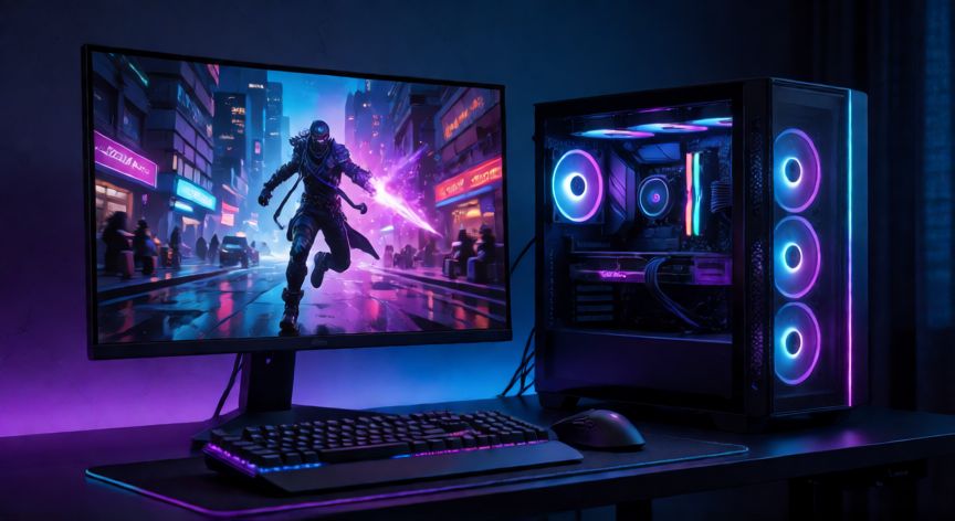 que es mejor ordenador apple o windows, Equipo de sobremesa Windows con iluminación RGB para gaming