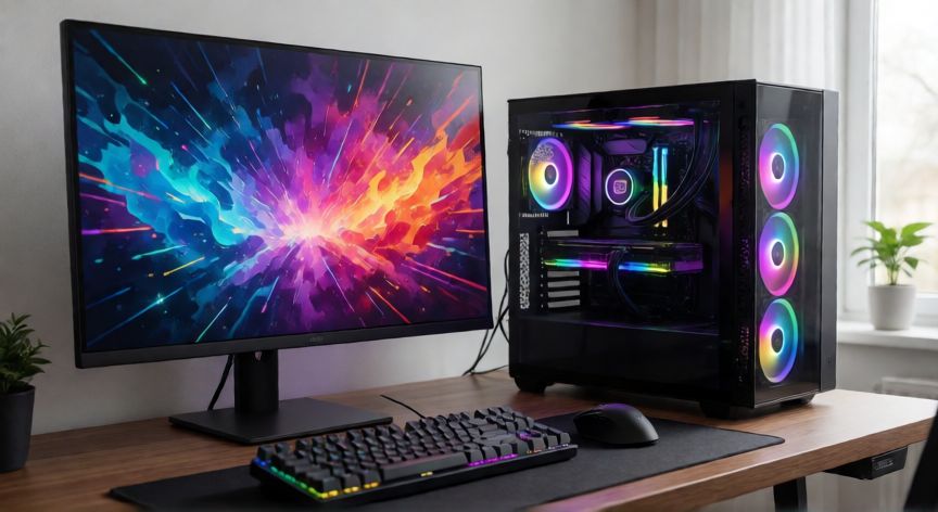 que es mejor ordenador de mesa o portatil, Estación de trabajo con ordenador de sobremesa de alto rendimiento