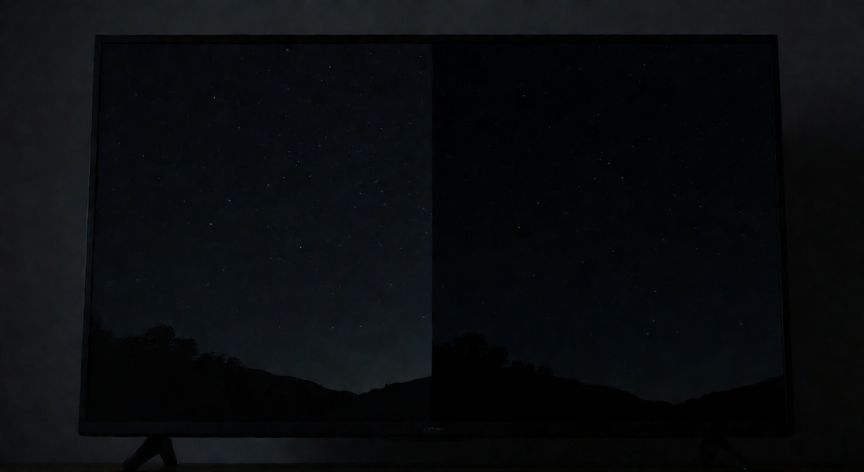 Comparativa de calidad de imagen entre paneles OLED y LED en escenas oscuras