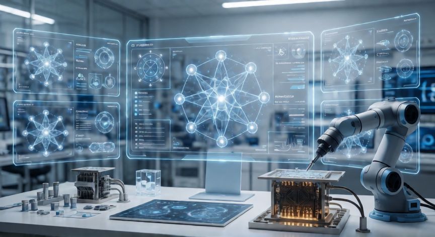 que es tecnología de vanguardia, Imagen de tecnología de vanguardia con interfaces, robótica y computación avanzada