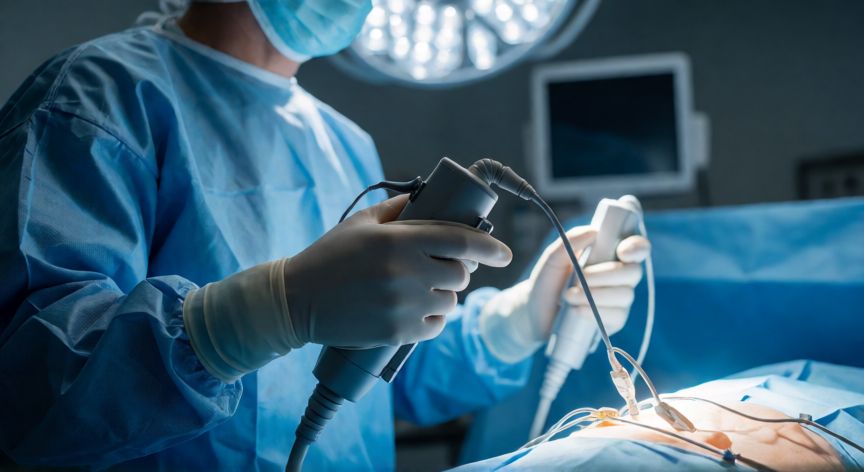 que es tecnología haptica, cirujano usando guantes de retroalimentacion haptica en telecirugia