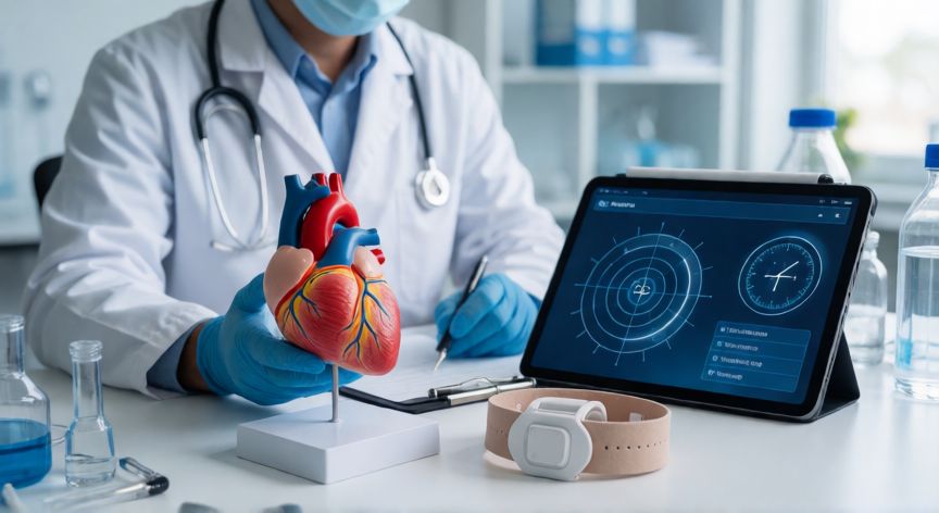 que es tecnologia medica, laboratorio de tecnología médica con dispositivos de monitorización y análisis