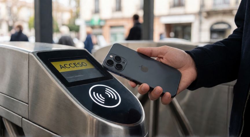 que es tecnologia nfc en el movil, Uso de NFC en móvil para acceso en transporte público