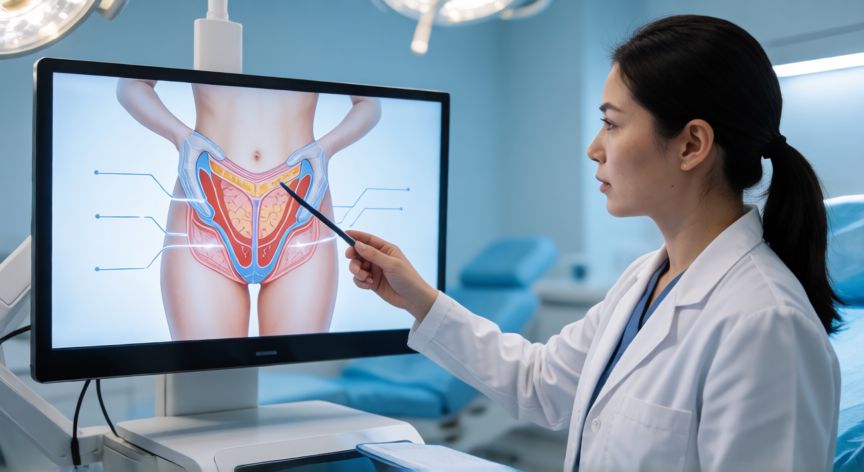 que es tecnologia vaser, Tecnología Vaser en clínica de medicina estética explicando liposucción asistida por ultrasonido