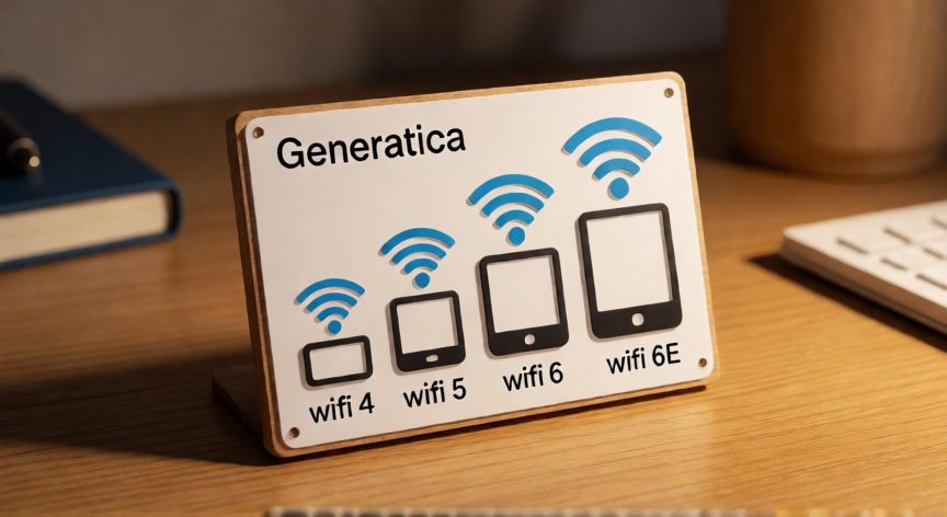 que es tecnologia wifi, esquema de generaciones de wifi con etiquetas de wifi 4 wifi 5 wifi 6 y wifi 6E