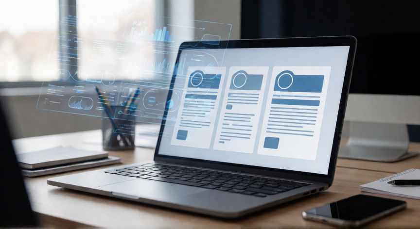 que es tecnología y digitalización, Espacio de trabajo moderno con tecnología digital y procesos de digitalización