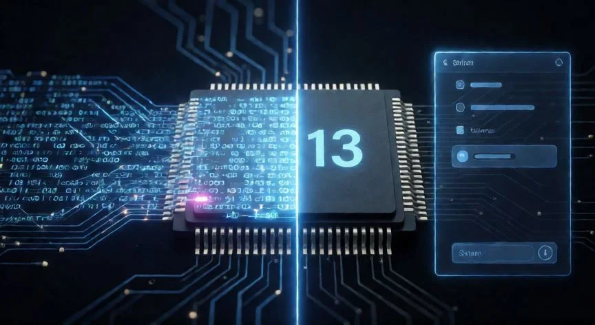 que es un ordenador en informatica, Representacion visual de la relacion entre codigo binario y chip de procesador