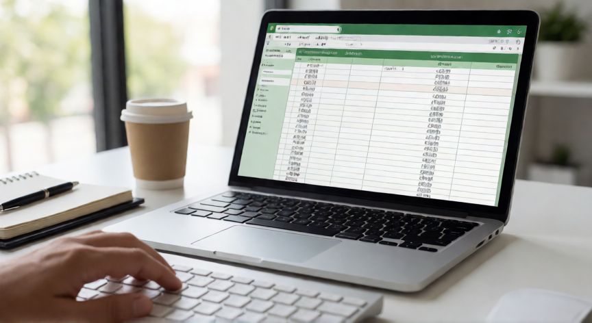 que formula resta en excel, Persona escribiendo fórmula de resta en Excel en una portátil