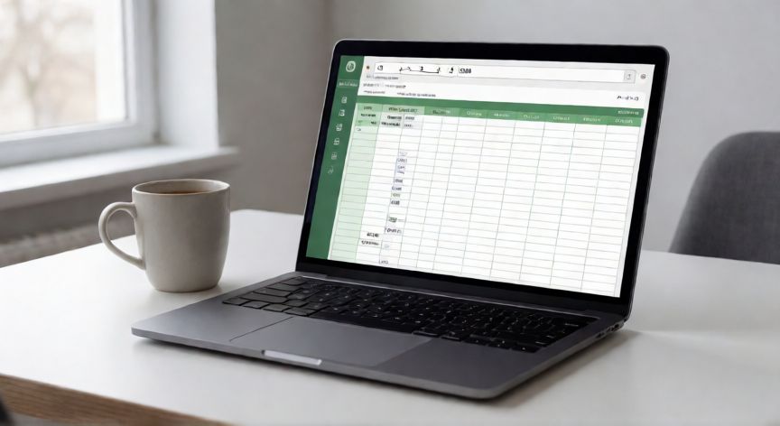 que formula usar para sumar en excel, Pantalla de Excel mostrando la fórmula =SUMA(A1:A10) en la barra de fórmulas sobre un escritorio de trabajo