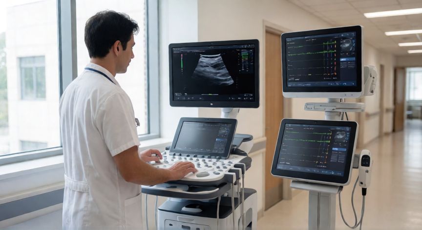que hace tecnologia medica, tecnologia medica en un consultorio con equipo diagnostico y monitorizacion digital