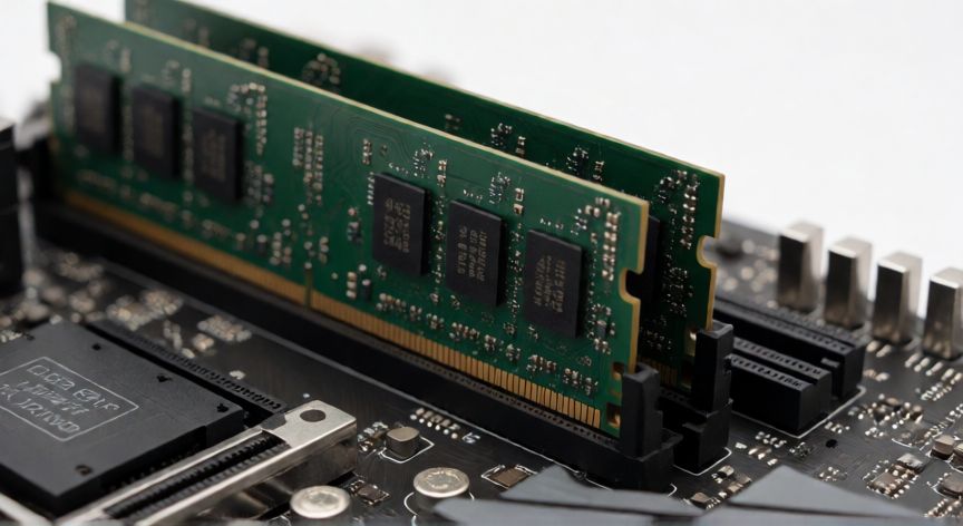 que hacer si el ordenador no enciende, Insertando modulos de memoria RAM en la placa base