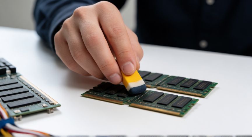 que hago si mi ordenador no se enciende, Limpieza de modulos de memoria RAM para solucionar problemas de encendido