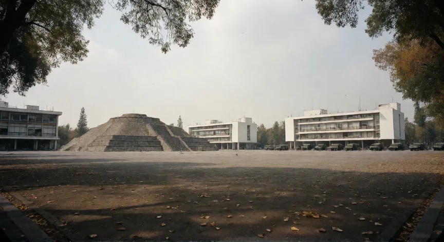 que hicieron con los cuerpos del 68, Plaza de las Tres Culturas en Tlatelolco, escenario de la matanza del 2 de octubre de 1968