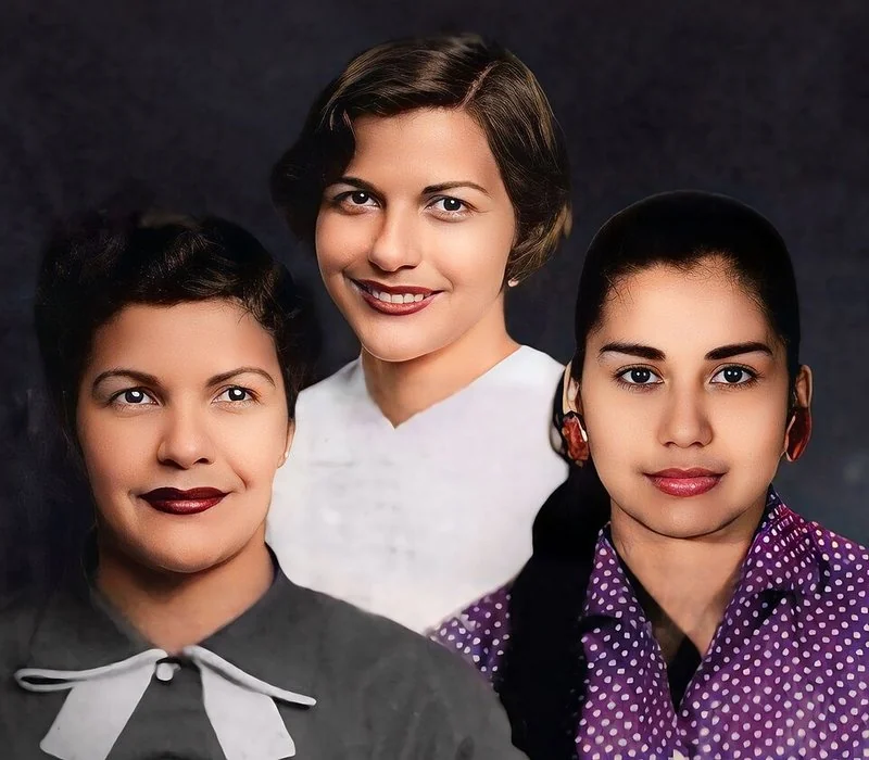 que hicieron las hermanas mirabal, Retrato en color de las tres hermanas Mirabal —Patria, Minerva y María Teresa—, conocidas como "Las Mariposas", activistas dominicanas contra la dictadura de Tr