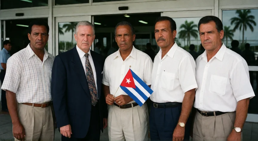 Los cinco héroes cubanos reunidos tras su liberación en La Habana