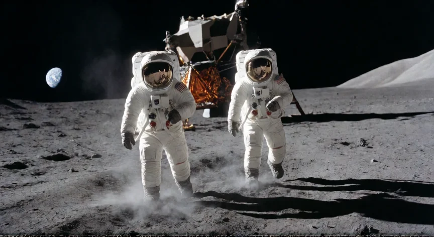 Qué hicieron los astronautas en la superficie lunar