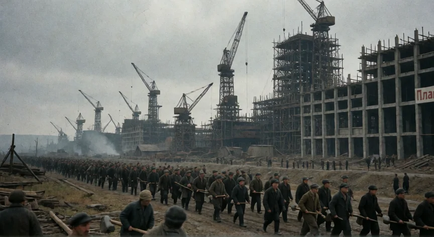que hicieron los bolcheviques, Obreros en la industrialización soviética durante los Planes Quinquenales de los años 30