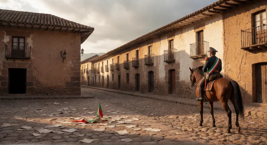 qué hicieron los criollos, Calle colonial tras la independencia, caballería y plaza con papeles