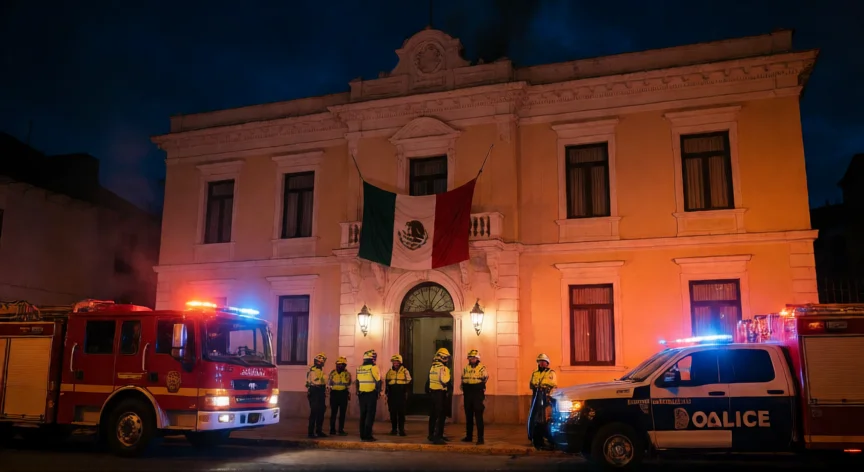 que hicieron los de ecuador en la embajada mexicana, Fachada de la Embajada de México en Quito durante el ataque con humo y vehículos de emergencia