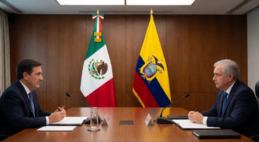 que hicieron los de ecuador en la embajada mexicana, Reunión diplomática bilateral entre México y Ecuador tras el incidente en la embajada