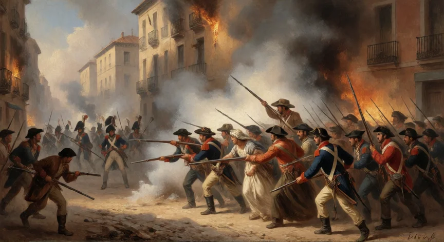 que hicieron los franceses en españa, Alzamiento popular del 2 de mayo de 1808 en Madrid contra la ocupación francesa