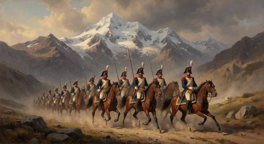 que hicieron los granaderos de san martin, Caballería argentina cruzando los Andes durante la campaña libertadora de 1817