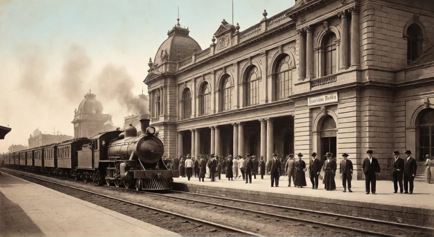 que hicieron los ingleses en argentina, Estación ferroviaria de Buenos Aires construida con capital británico, principios del siglo XX