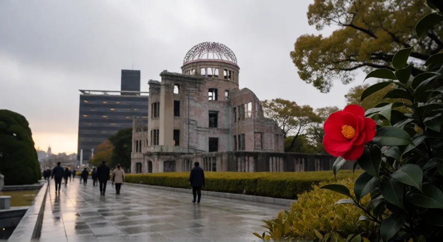 que hicieron los japoneses en la segunda guerra mundial, Parque del Memorial de la Paz de Hiroshima, recuerdo del bombardeo atómico de 1945