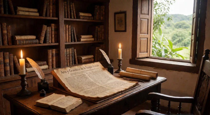 que hicieron los jesuitas en paraguay, Estudio colonial con manuscritos de gramática guaraní y libros antiguos jesuíticos