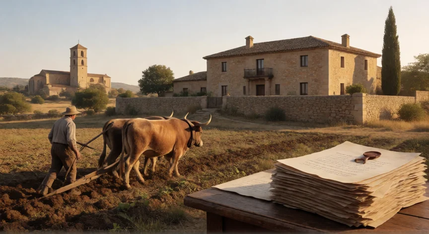 qué hicieron los liberales una vez que estuvieron en el gobierno, Paisaje rural español durante la desamortización de Madoz, campesinos en el campo
