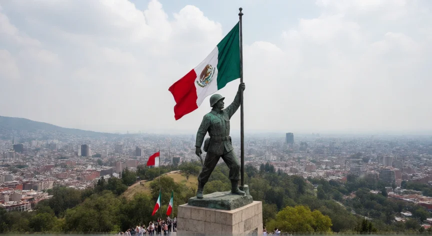 que hicieron los niños heroes de chapultepec, Monumento a los Niños Héroes en lo alto del Castillo de Chapultepec, Ciudad de México