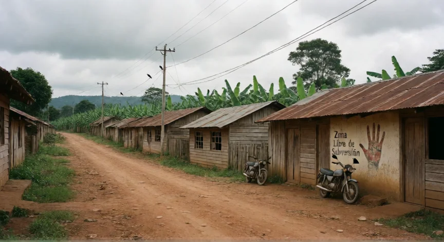 que hicieron los paramilitares en colombia, Aldea rural en Urabá, Antioquia, zona históricamente afectada por violencia paramilitar