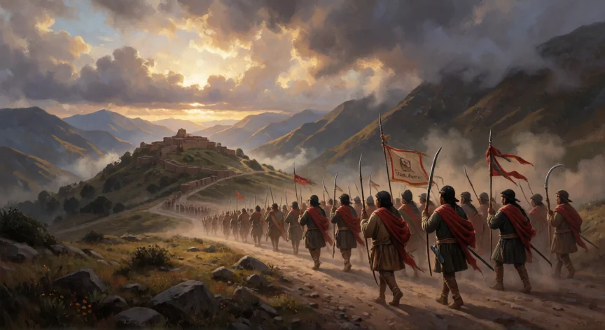 que hicieron los precursores de la independencia del peru, Marcha indígena de la revolución de Túpac Amaru II en los Andes peruanos