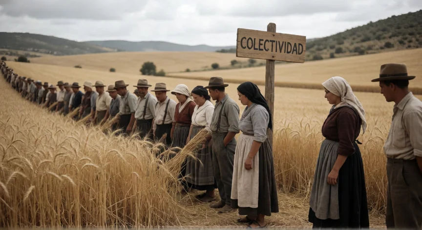 que hicieron los rojos en españa, Colectivización agrícola en Aragón durante la Guerra Civil Española