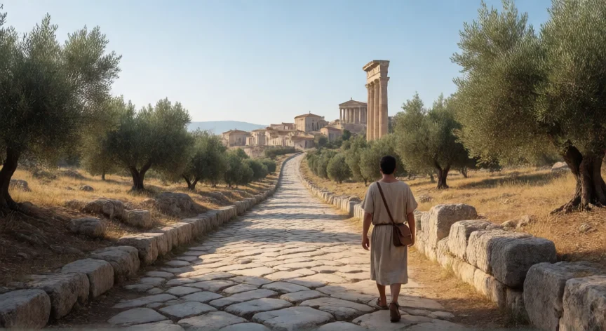 que hicieron los romanos en la biblia, Camino romano por el que viajaban los apóstoles llevando el evangelio