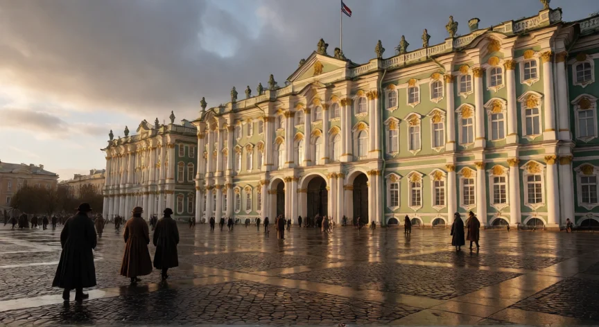 que hicieron los romanov, El Palacio de Invierno en San Petersburgo, residencia de los zares Romanov