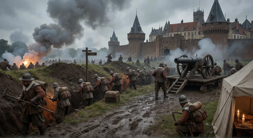 que hicieron los tercios de flandes, Asedio de una ciudad fortificada neerlandesa por tropas del Ejército de Flandes en el siglo XVII