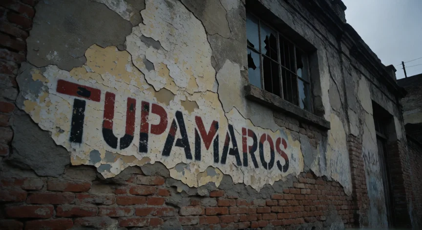 que hicieron los tupamaros en uruguay, Muro con grafiti de los Tupamaros en un barrio antiguo de Montevideo, atmósfera de la época